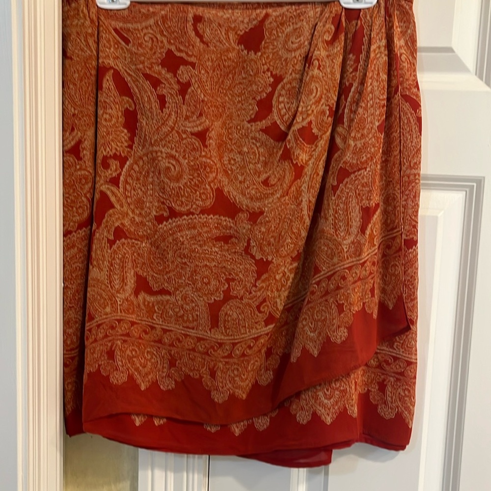 Pure silk wrap skirt